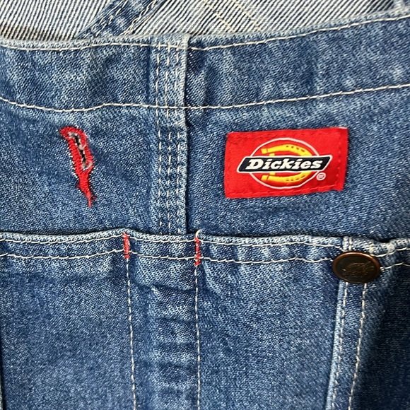 Dickies carpenter bib coveralls denim blue men’s34 x 34 preowned - Picture 2 of 8